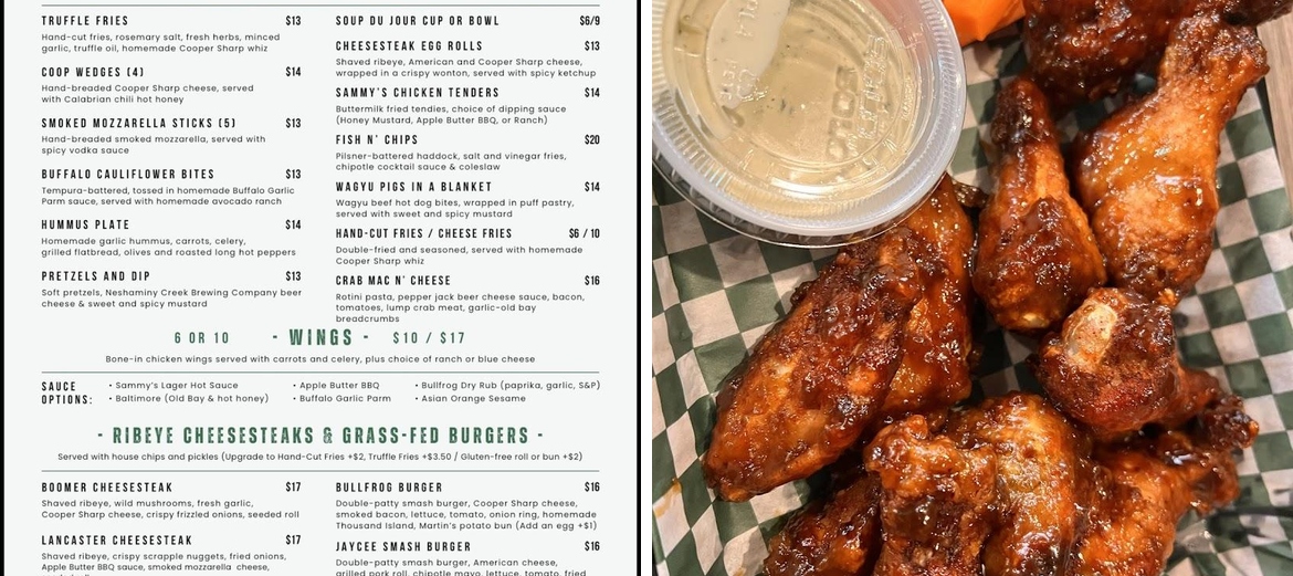 Elevated Eats Menu